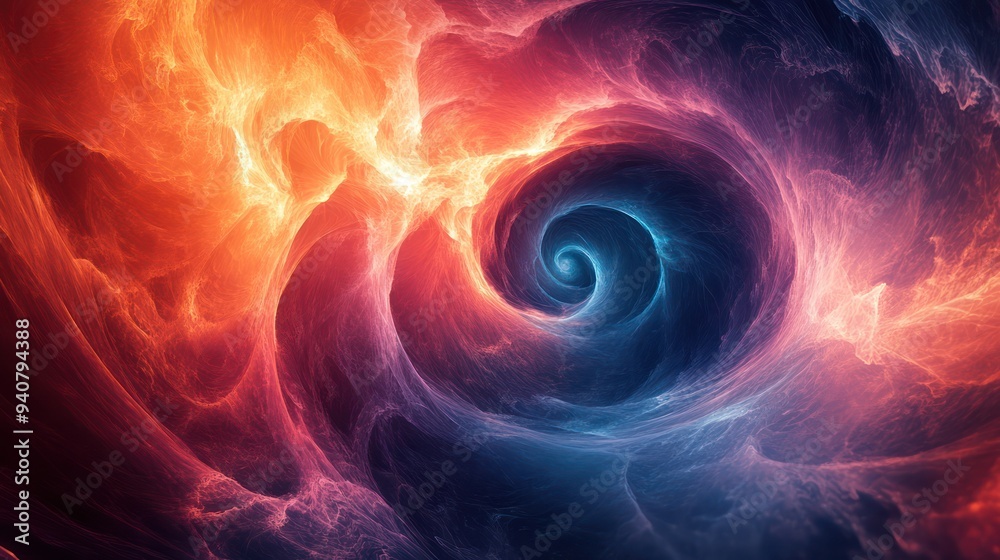 Fototapeta premium Design an abstract background featuring a vortex of light, swirling inwards with dynamic motion