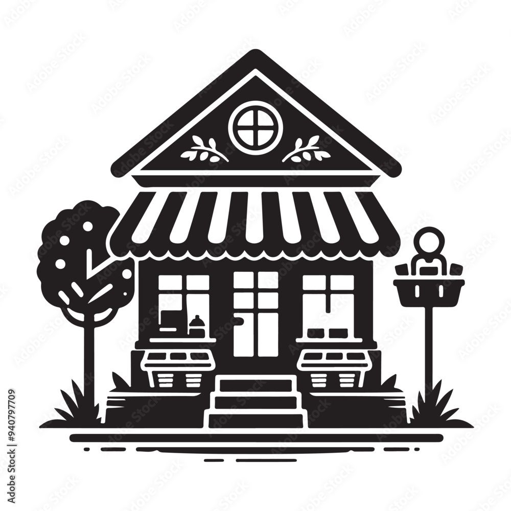silhouette store vector silhouette store vector