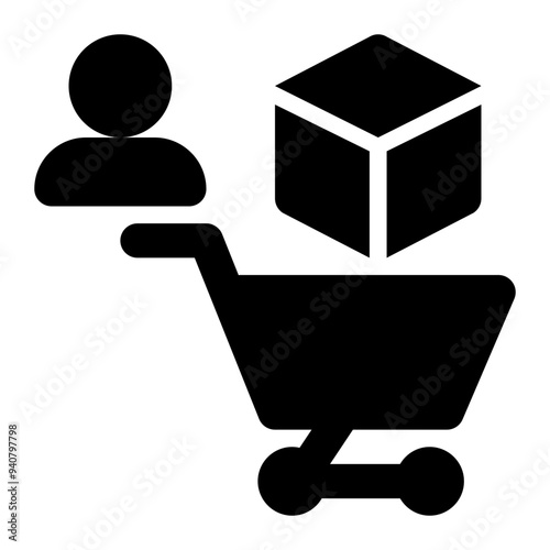 customer, buyer, shopping, retail, product management, trade solid or glyph icon