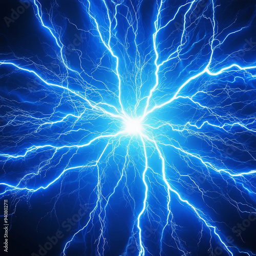 Wallpaper Mural background of lightning electric energy flow Torontodigital.ca