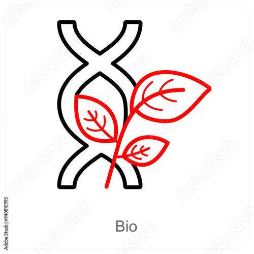 Bio and biology icon concept