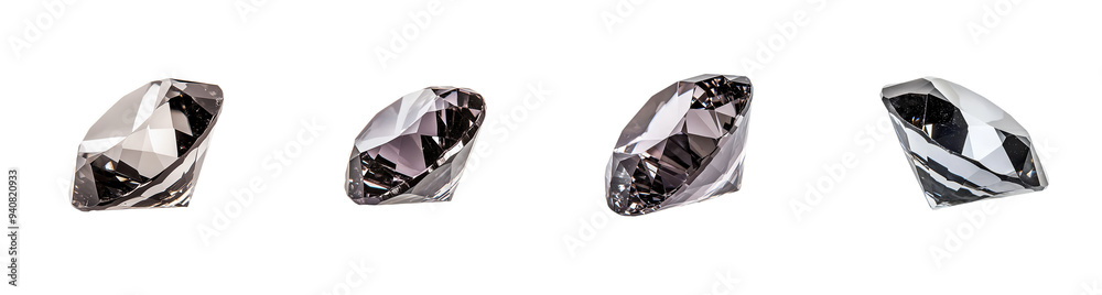 A set of sparkling diamonds isolated on a transparent background, perfect for luxury and jewelry concepts A set of sparkling diamonds isolated on a transparent background, perfect for luxury and jewelry concepts