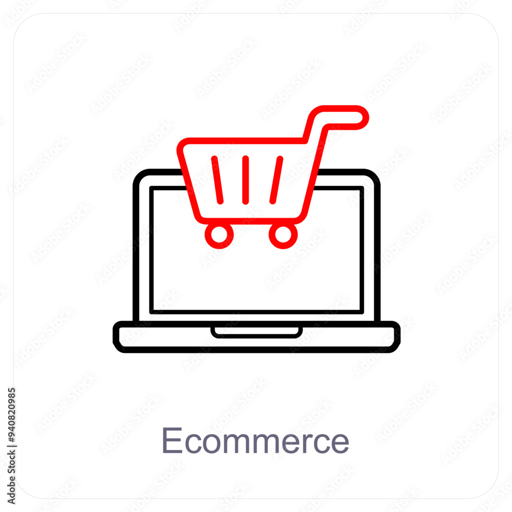 Ecommerce and shopping icon concept Ecommerce and shopping icon concept