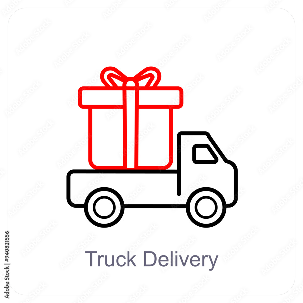 Truck Delivery and delivery icon concept Truck Delivery and delivery icon concept