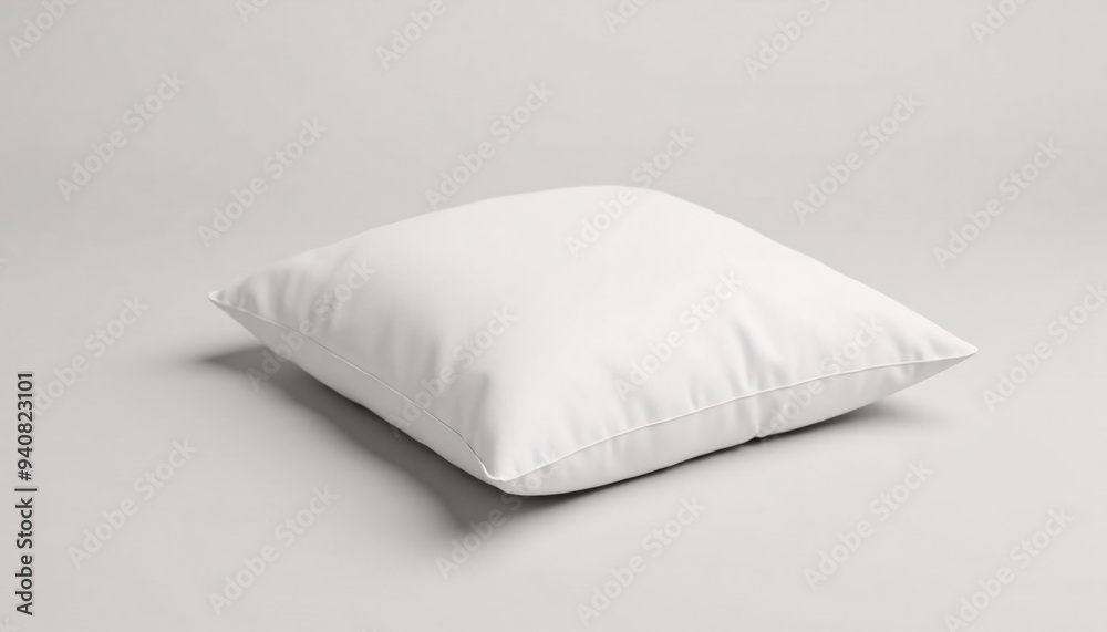Mock up blank square cushion with clean fabric, isolated on a simple background Mock up blank square cushion with clean fabric, isolated on a simple background