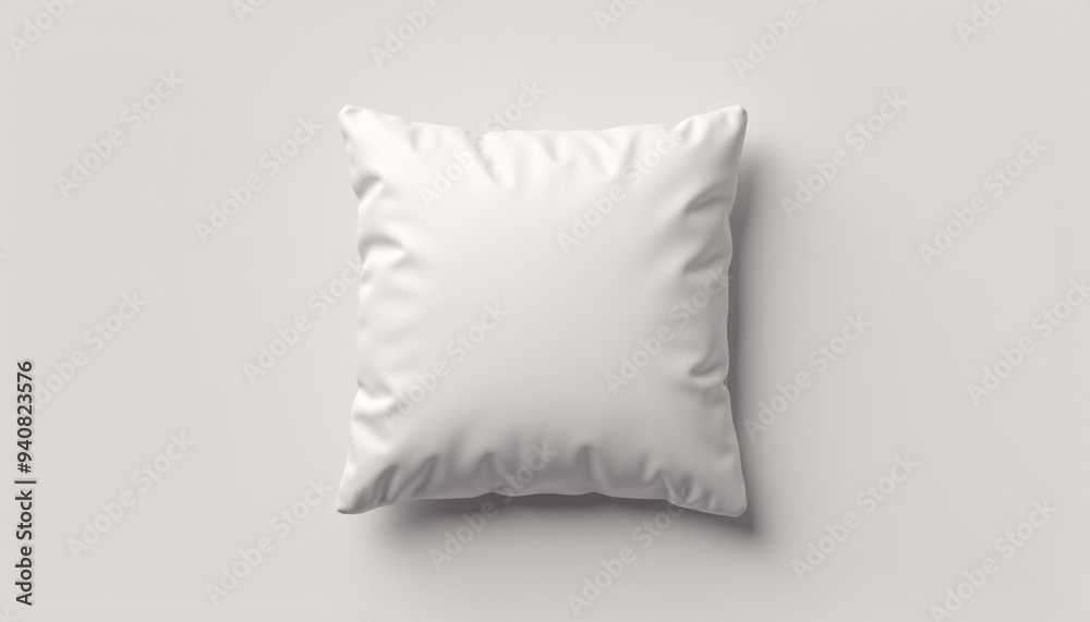 Mock up blank square cushion with clean fabric, isolated on a simple background Mock up blank square cushion with clean fabric, isolated on a simple background