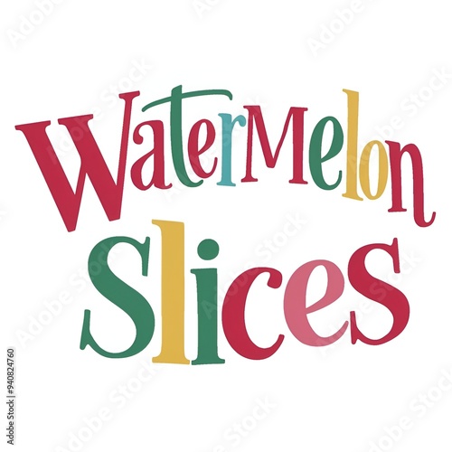 Lettering Watermelon Slices 