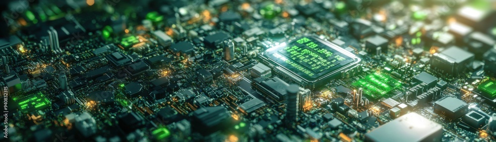 Futuristic Electronic Waste Recycling Market with Displayed Commodity Prices Futuristic Electronic Waste Recycling Market with Displayed Commodity Prices