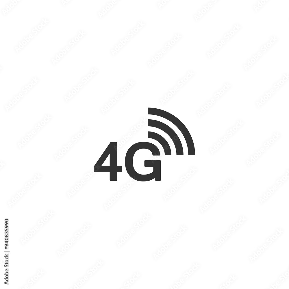 4G network icon isolated on transparent background 4G network icon isolated on transparent background