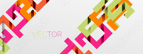 Color bend lines with shadow texture effect. Vector Illustration For Wallpaper, Banner, Background, Card, Book Illustration, landing page