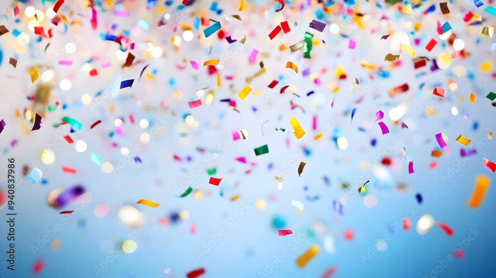 Vibrant Confetti Raining Over Birthday Party with Copy Space for Text or Design Festive Colorful and Joyful Background for Greeting Cards Invitations or Announcements Vibrant Confetti Raining Over Birthday Party with Copy Space for Text or Design Festive Colorful and Joyful Background for Greeting Cards Invitations or Announcements