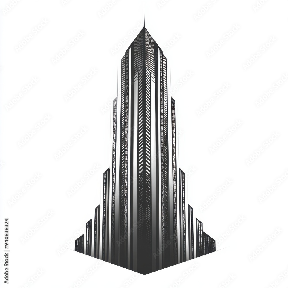 Stunning Skyscraper in Monochrome: A Modern Architectural Marvel Stunning Skyscraper in Monochrome: A Modern Architectural Marvel
