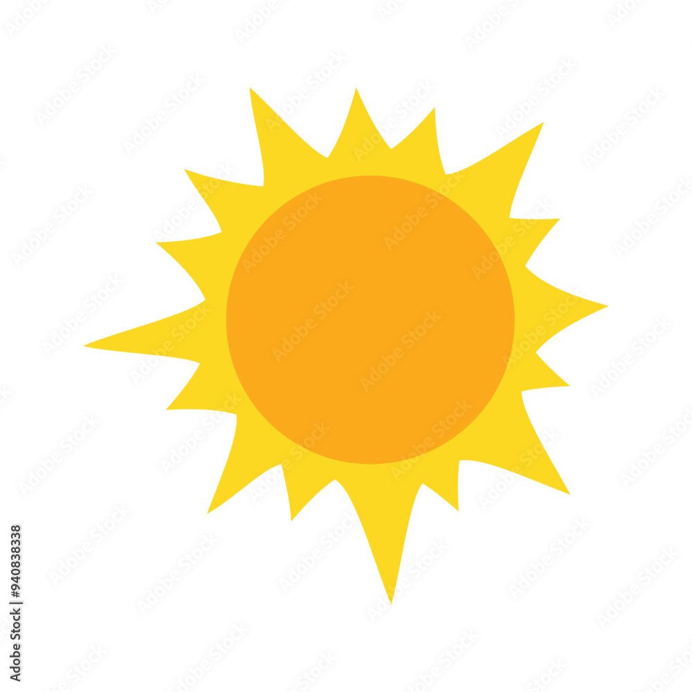 Sun icon vector. The Weather category. summer, sunlight. Sun icon vector. The Weather category. summer, sunlight.