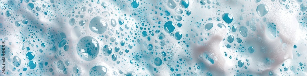 Soap Foam Texture. Blue Bubble Background with Frothy Soap Texture Soap Foam Texture. Blue Bubble Background with Frothy Soap Texture
