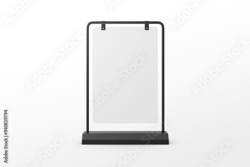 Black Round Signage Mockup