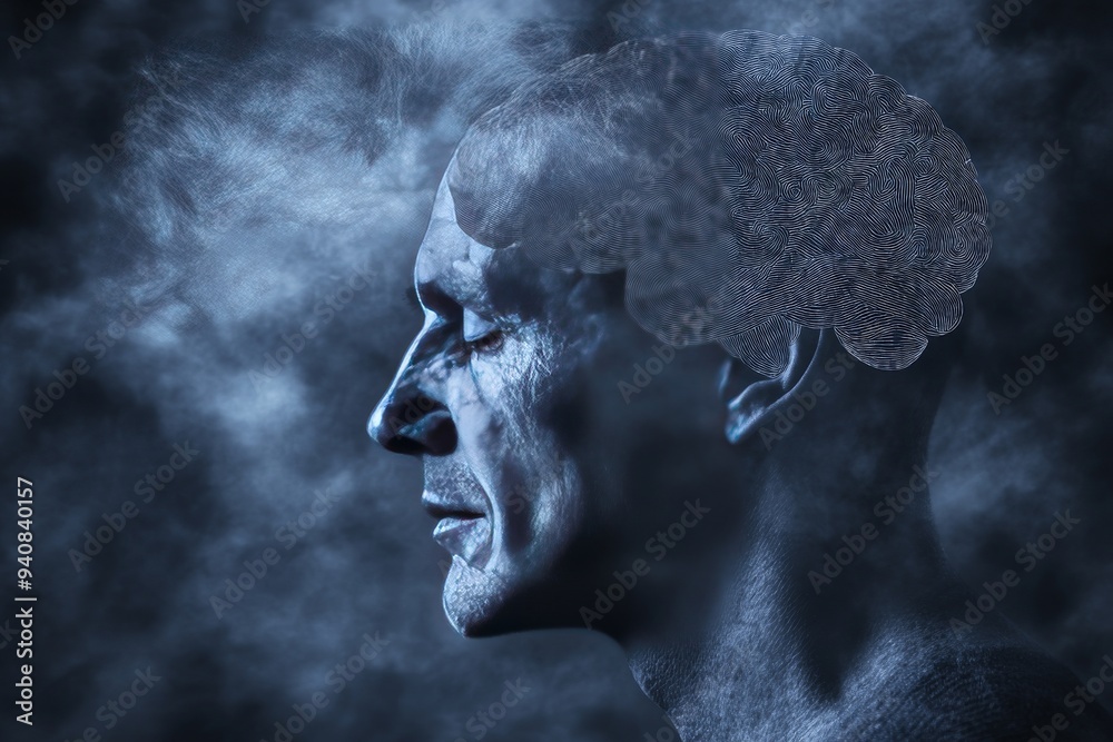 Portrait of an Elderly Man with a Fading Head: Exploring Memory Loss Cognitive Decline and the Effects of Aging on the Human Mind Portrait of an Elderly Man with a Fading Head: Exploring Memory Loss Cognitive Decline and the Effects of Aging on the Human Mind