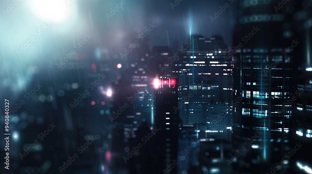 Abstract colorful circular bokeh with city background Abstract colorful circular bokeh with city background
