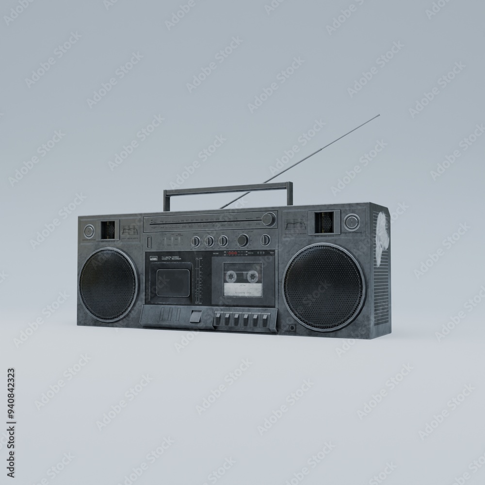 3d Render of Boombox isolated 3d Render of Boombox isolated