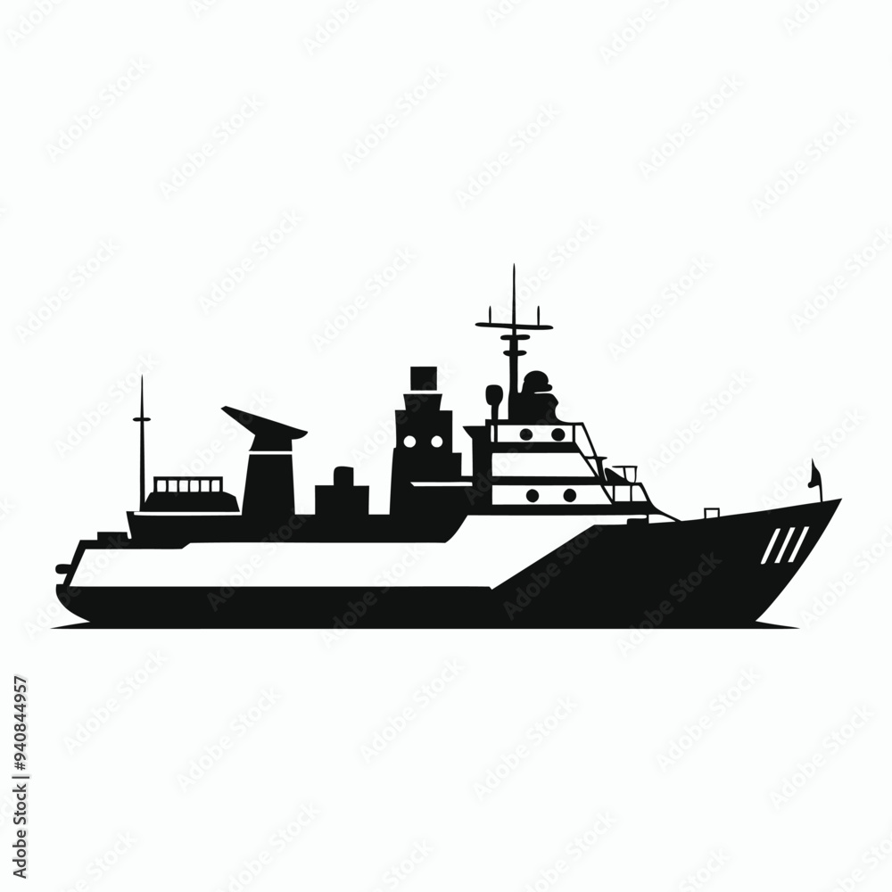 Obraz premium warship vector