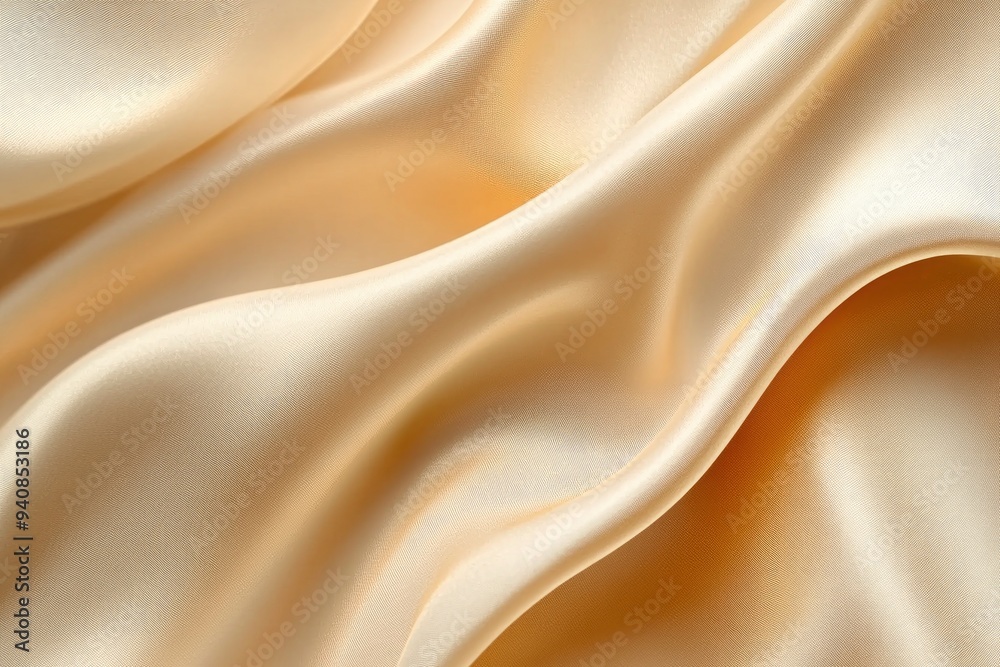 Light pale soft pastel gold golden champagne beige abstract background. Color gradient ombre transition. Silk fabric. Luxury premium rich. Matte shimmer. Christmas, birthday, anniversary. Template, ai