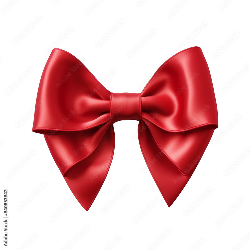 Red Bow Isolated on a Transparent Background Red Bow Isolated on a Transparent Background