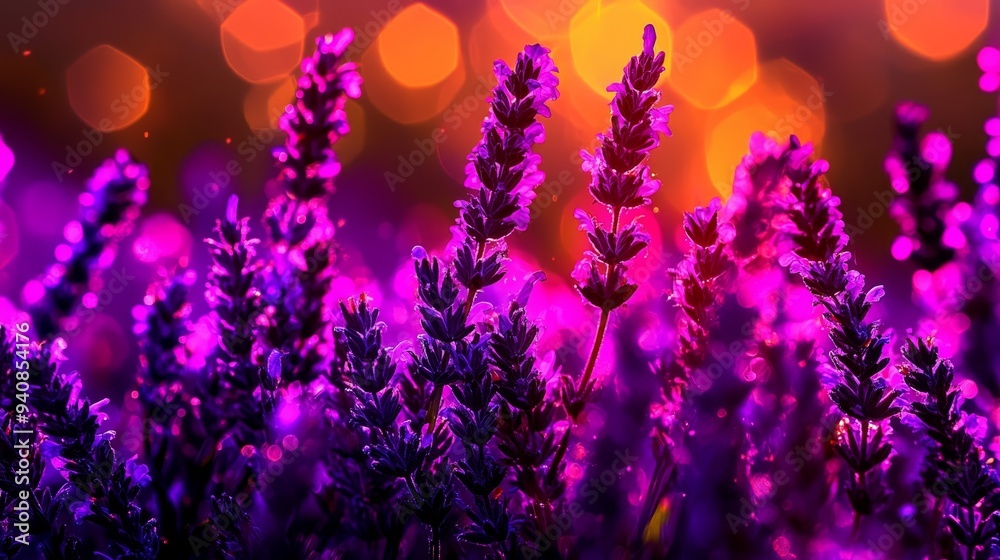 A tight shot of a bouquet of flowers with softly blurred lights in the background A tight shot of a bouquet of flowers with softly blurred lights in the background