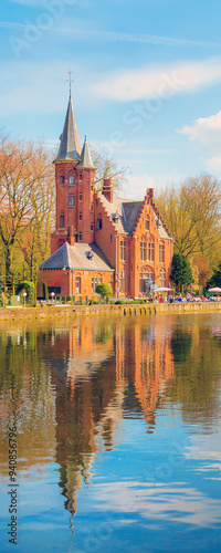 Minnewater lake, Bruges, Belgium