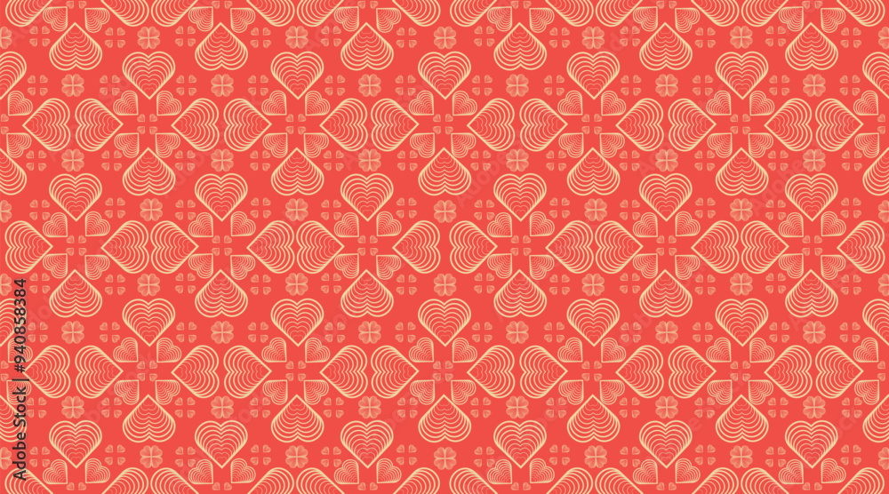 Seamless heart shape vector. Fabric pattern. Wallpaper. Seamless fabric pattern. Seamless heart shape vector. Fabric pattern. Wallpaper. Seamless fabric pattern.