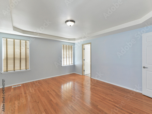 Modern residential empty bedroom interior