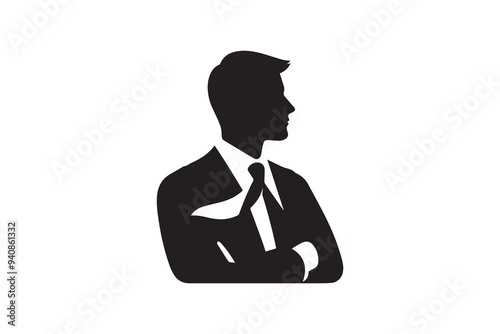 corporate businessman silhouette