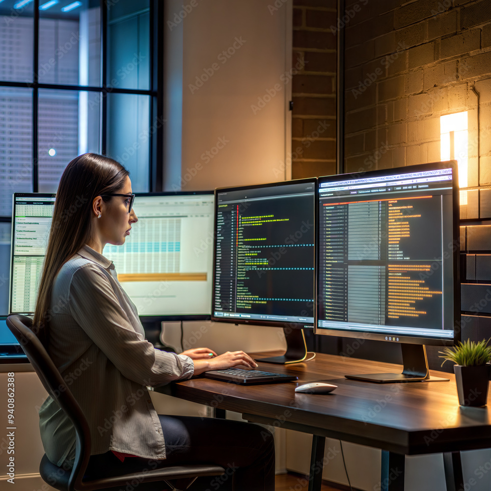 Women in tech working late into the night. Women coders working late into the night. Women in tech working late into the night. Women coders working late into the night.