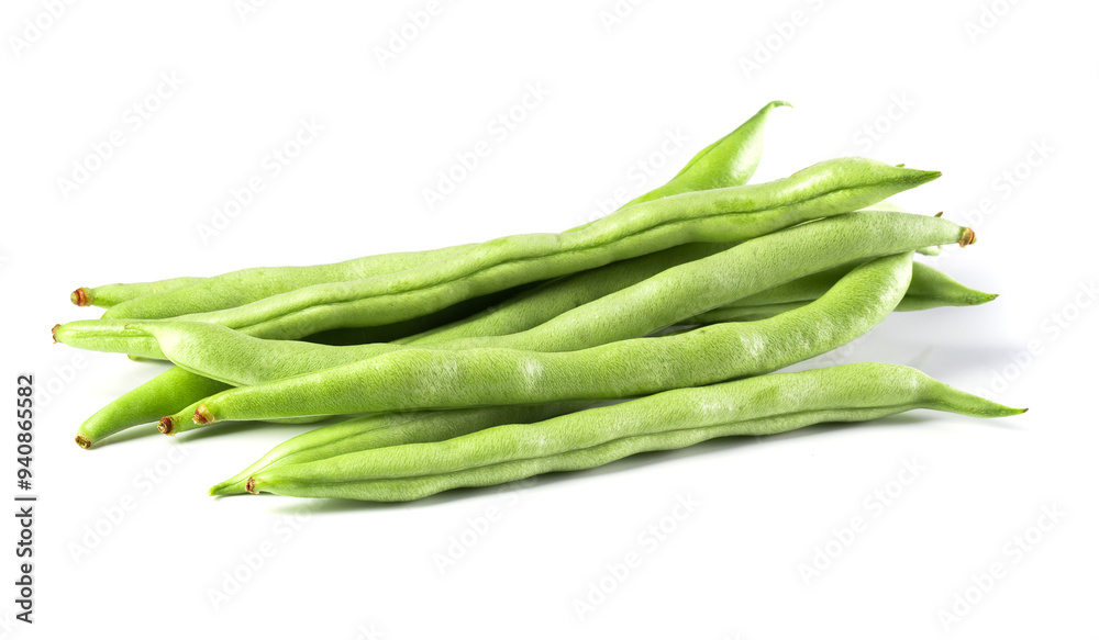 Green beans isolated on a white background Green beans isolated on a white background