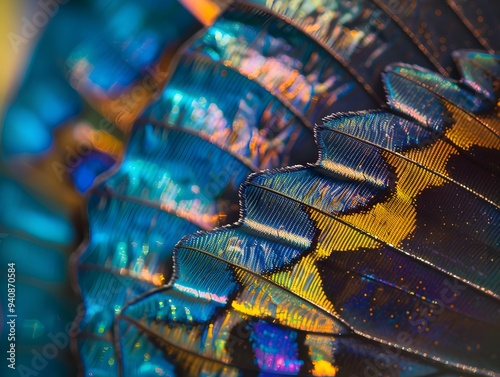 Close-Up of Vibrant Butterfly Wing photo