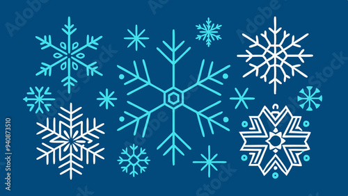 Snowflakes Icons Set