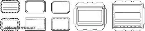 Modern illustration of ticket line icons. Coupon ticket. Sale coupon.
