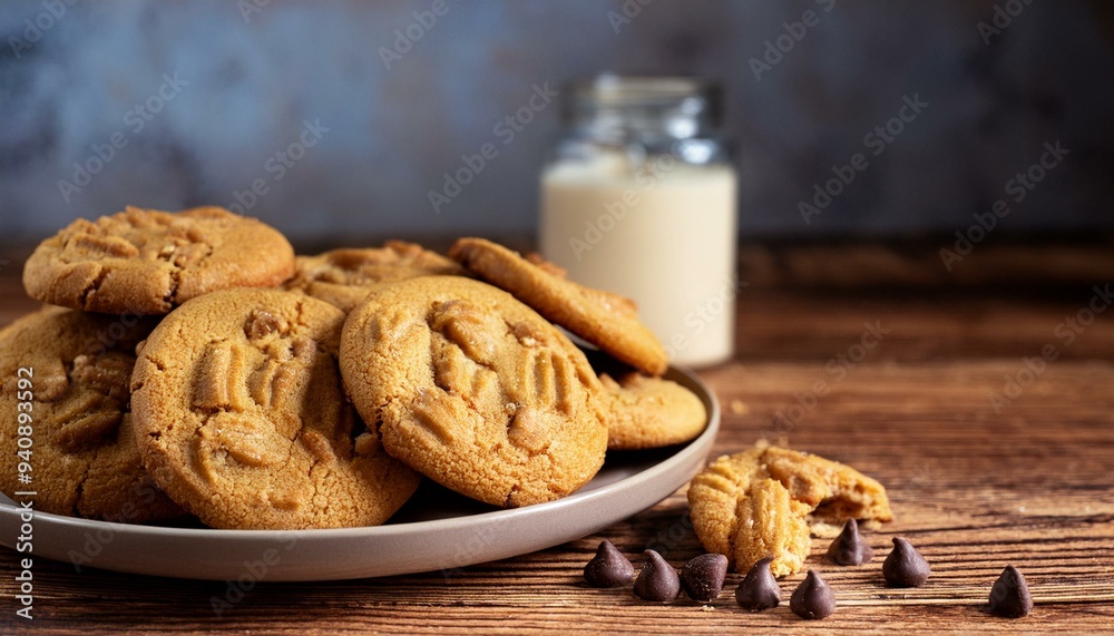 Peanut butter cookies space for text