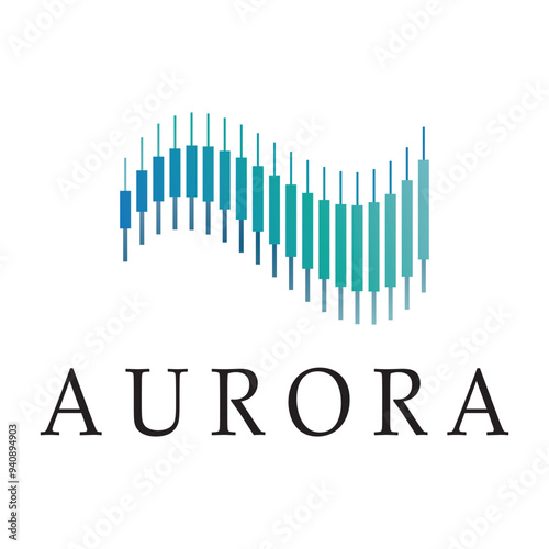 aurora logos illustration design, for business, brands, companies, entertainment, vector template