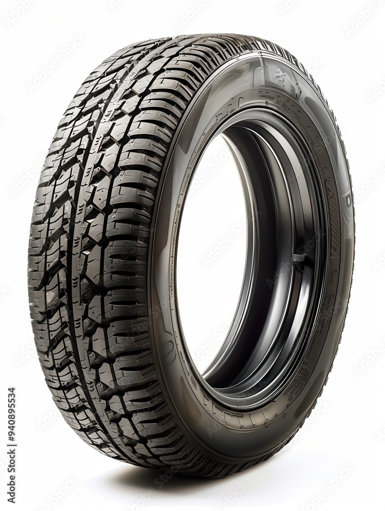 Tire Isolated. Car Tyre for Transportation on White Background Tire Isolated. Car Tyre for Transportation on White Background