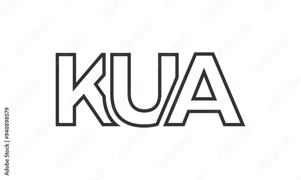 KUA logo design template with strong and modern bold text. Initial based vector logotype featuring simple and minimal typography. Trendy company identity. KUA logo design template with strong and modern bold text. Initial based vector logotype featuring simple and minimal typography. Trendy company identity.