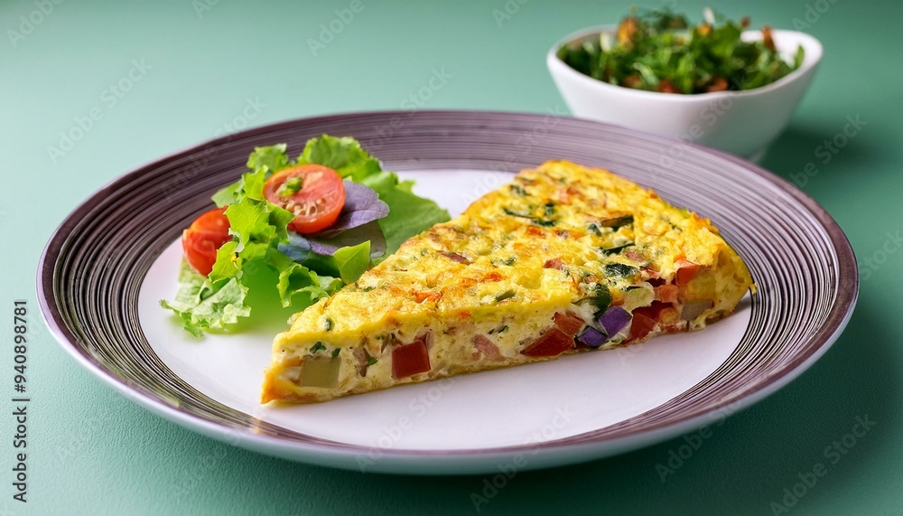 Frittata with vegetables space for text Frittata with vegetables space for text