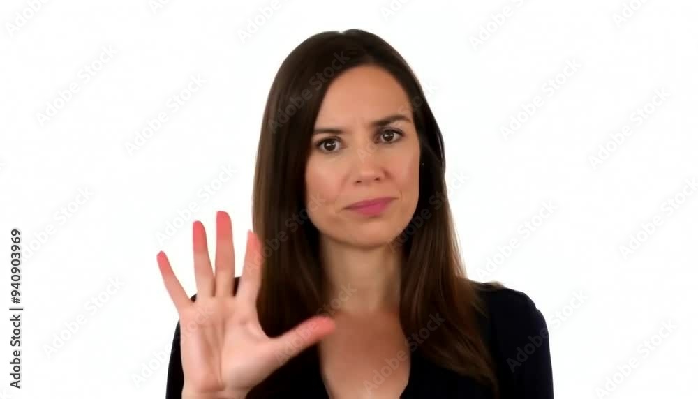 woman doing the stop gesture, personal boundaries, protection, self-defence woman doing the stop gesture, personal boundaries, protection, self-defence