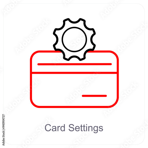 Card Setting and configuration icon concept