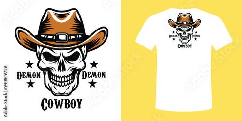 A sinister grin under the shadow of a cowboy hat