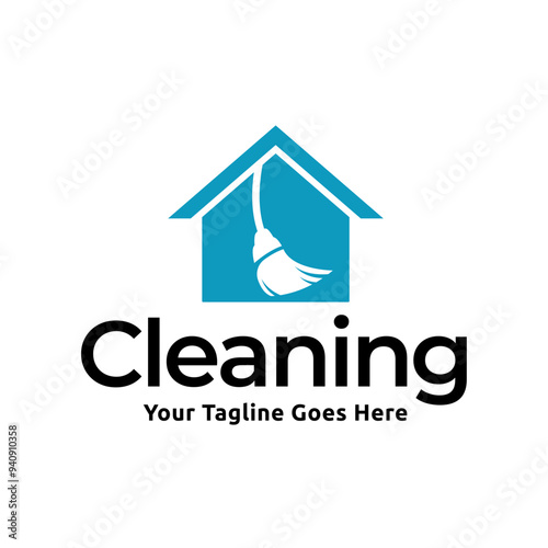 House cleaning service logo design. House cleaning products vector design.