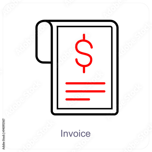 Invoice and bill icon concept