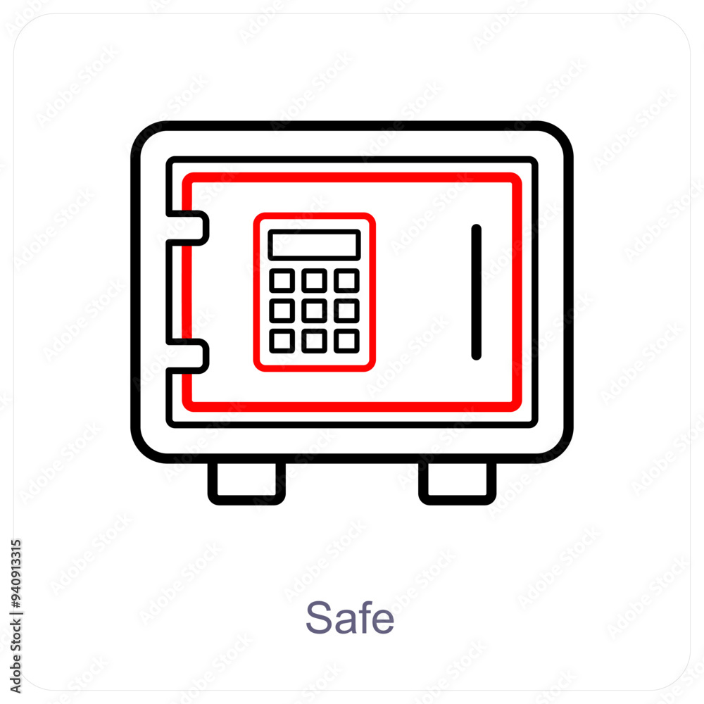 Safe and bank locker icon concept Safe and bank locker icon concept