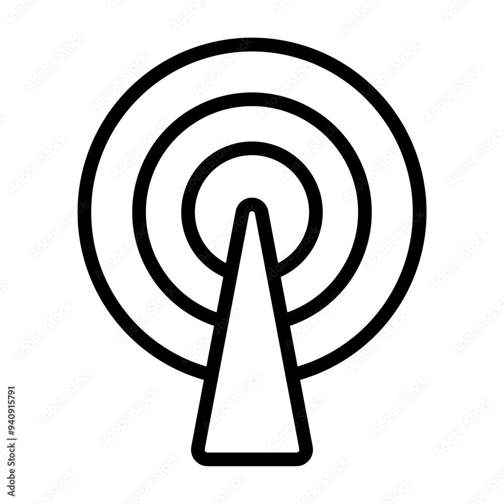 Positivity Beacon Vector Line Icon Design