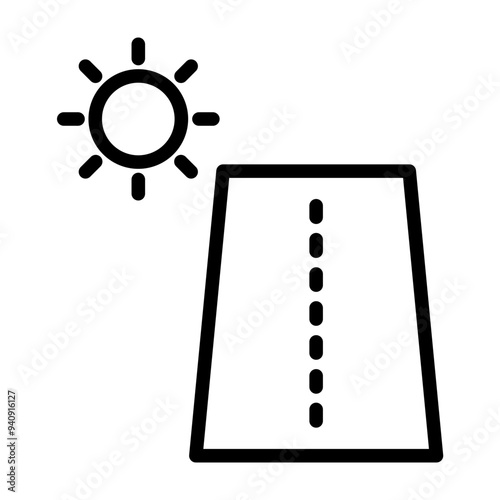 Brightened Path Vector Line Icon Design