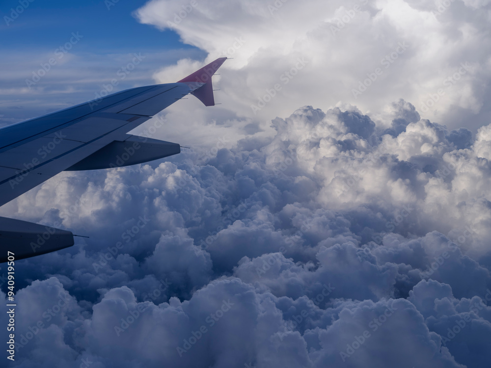 flying and traveling , view from airplane window flying and traveling , view from airplane window