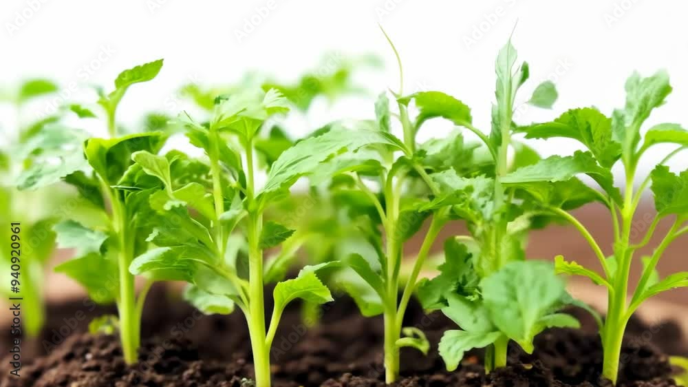 Healthy Food in Motion: Time-Lapse of Seedling Growing from Soil Healthy Food in Motion: Time-Lapse of Seedling Growing from Soil